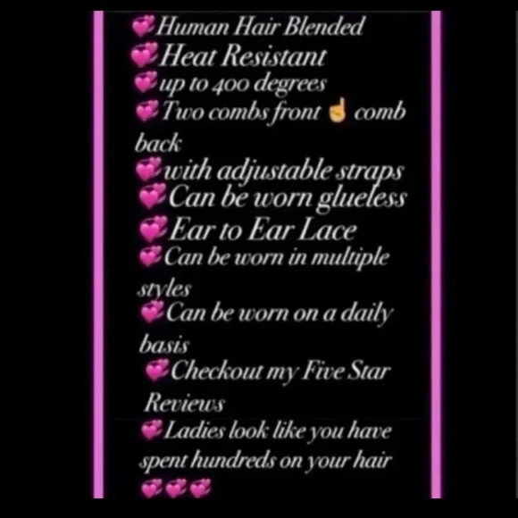 Human Hair blended no lace front Bang wig
